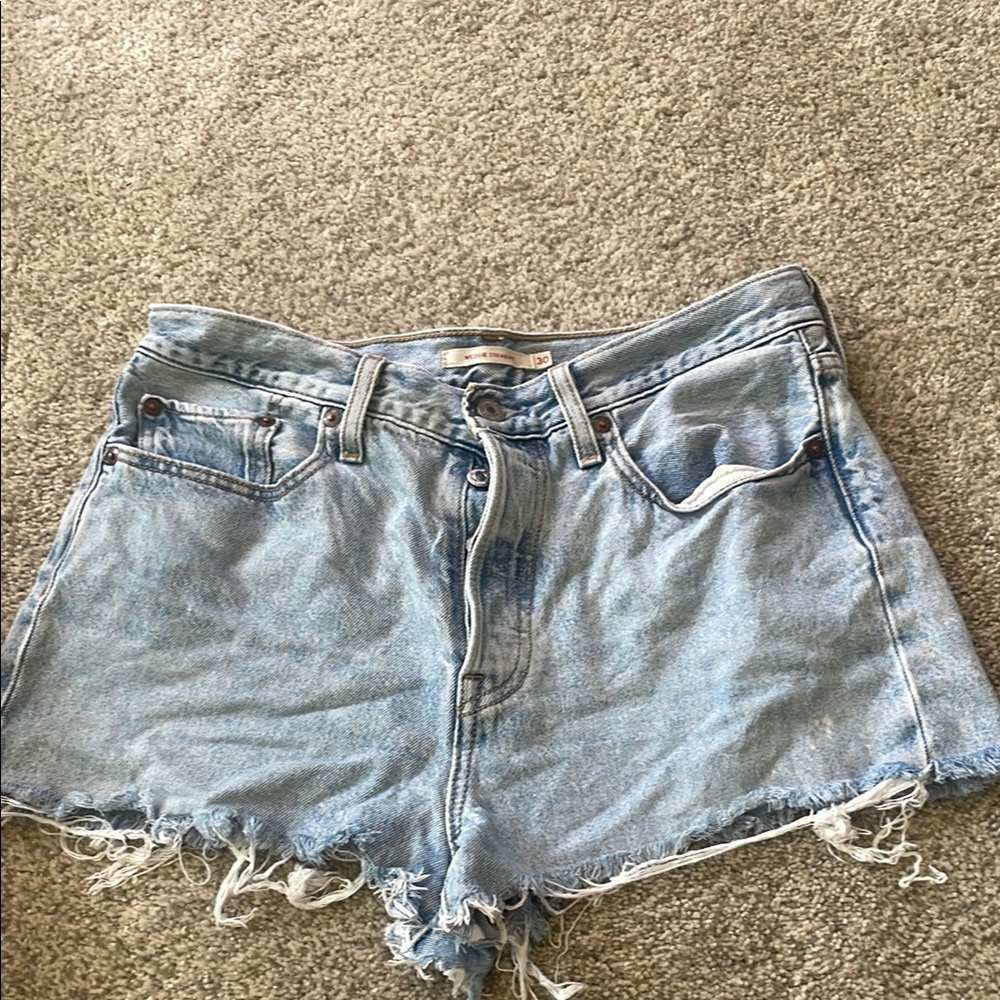 Levis womens Light Blue Denim Shorts